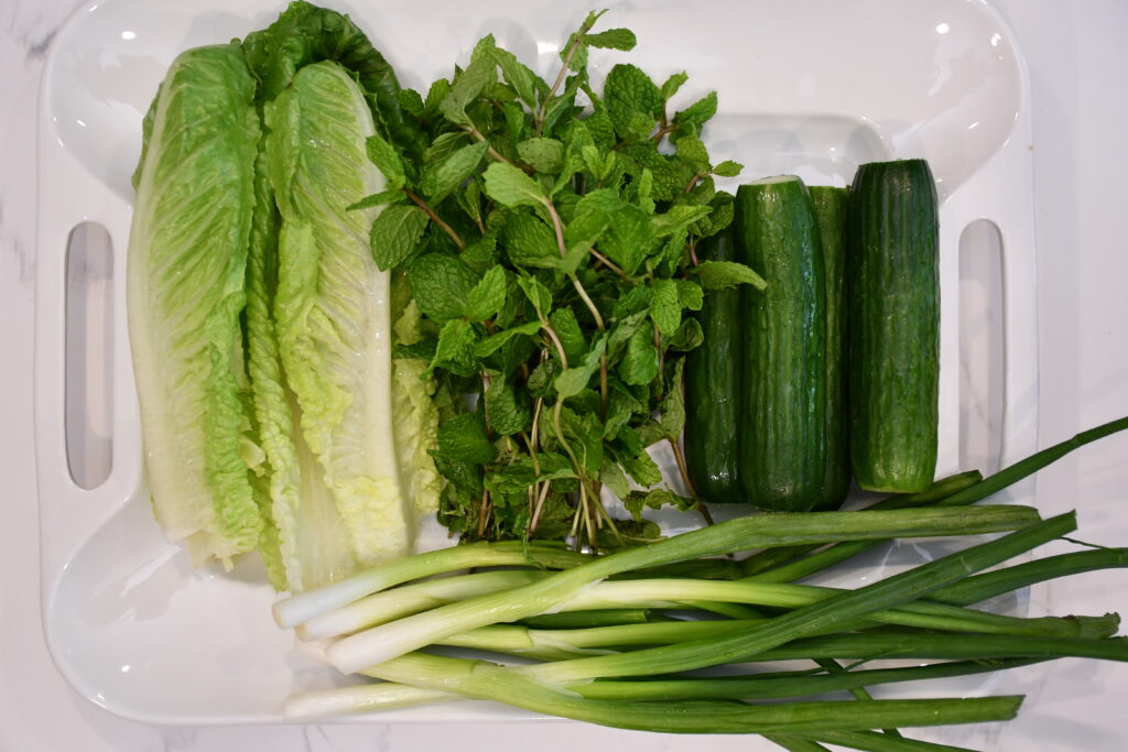 Fresh Cambodian Shrimp Spring Rolls vegetables