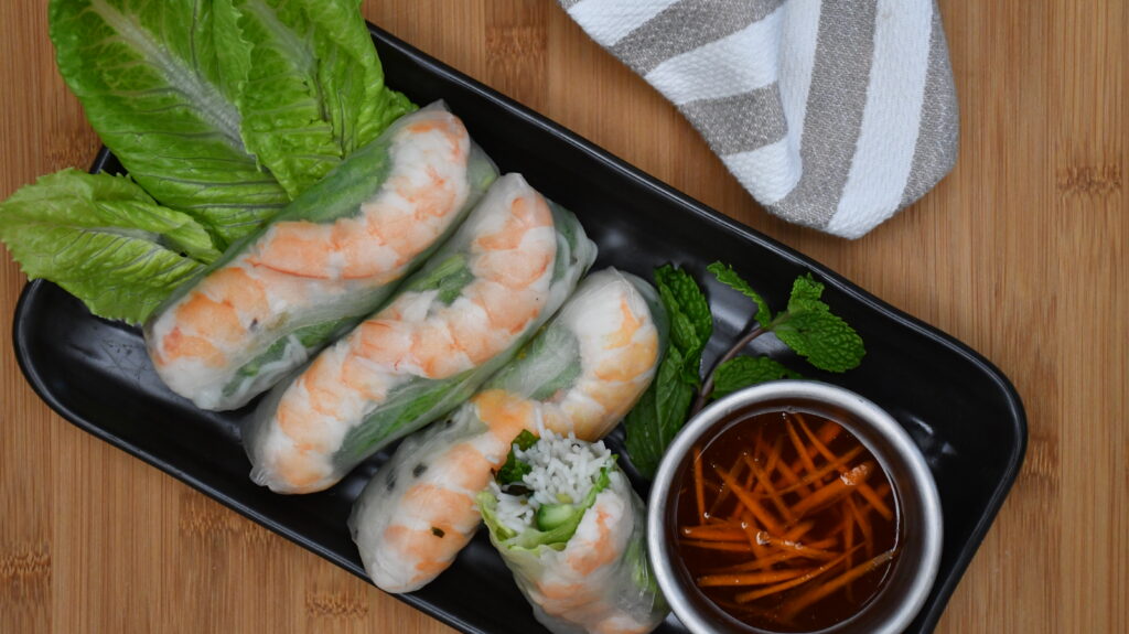 Fresh Cambodian Shrimp Spring Rolls
